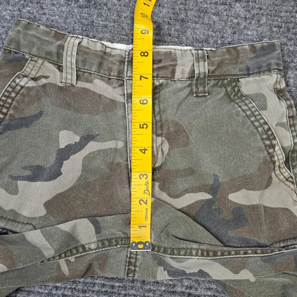 Old Navy Camouflage Cotton Cargo Shorts Boy's Size 7 Green Regular Standard Fit